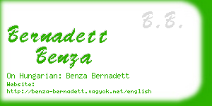 bernadett benza business card